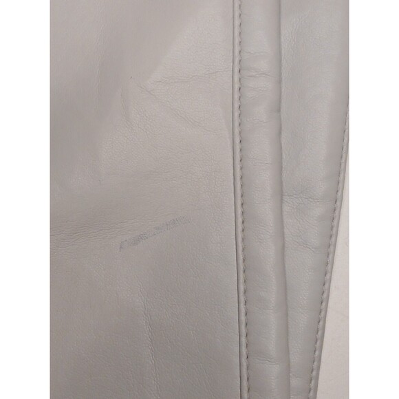 AGOLDE Sz 34 90's Pinch Waist SOFT Recycled Leather Lt Grey Straight Leg  - $348 - Picture 16 of 16